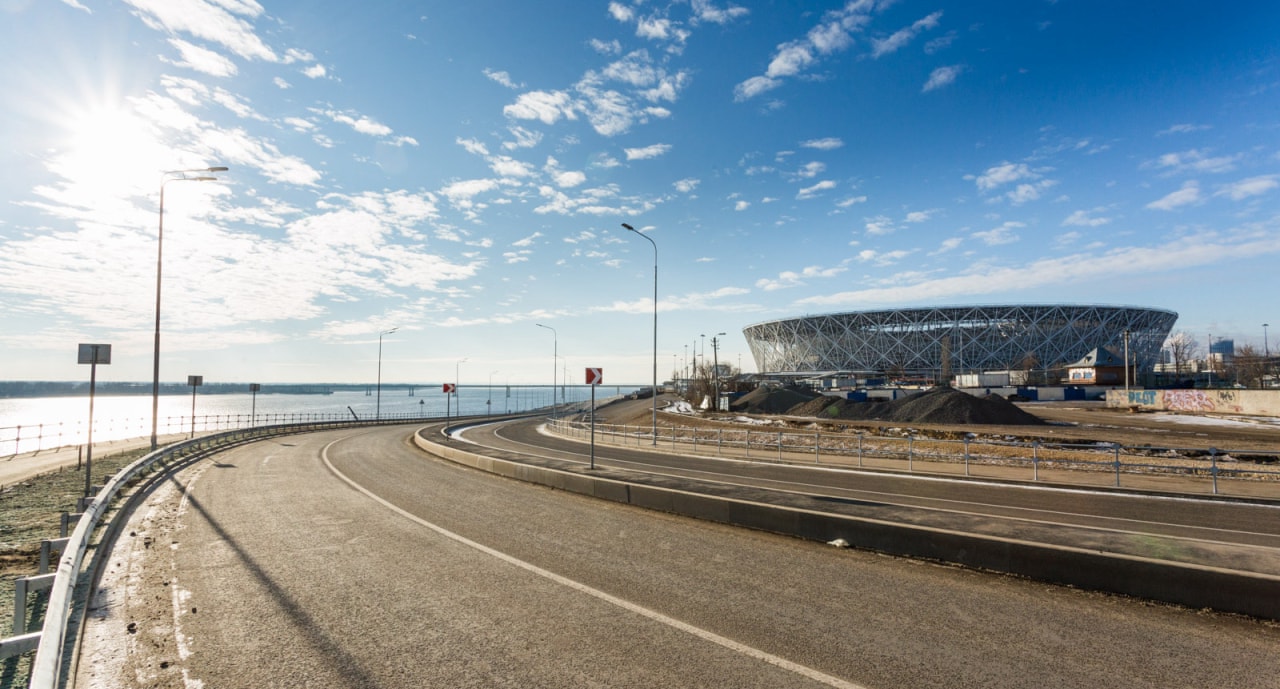 Вид на стадион «Волгоград-Арена». Фото Татьяны Филимоновой для «Кавказского узла»