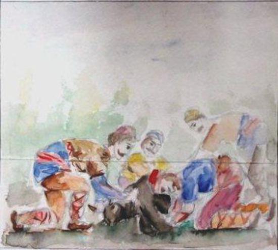 6. Важным ритуалом в подготовке к свадьбе было закалывание вола, из мяса которого потом готовили блюда к праздничному столу. Причем резали-то на самом деле, как правило, быка, но называли его волом, а жертвоприношение &mdash; езнмортек (ез &mdash; вол, мортел &mdash; зарезать). Произошло это потому, что именно вол ассоциировался с плугом, пахотой и, как следствие, всходами и плодородием. Собиралась чисто мужская компания &mdash; друзья и родственники жениха. К лежащему на земле связанному быку подходили жених и кавор. Первый удар обязательно наносил жених, затем он победно ставил ногу на поверженного зверя. Кстати, жениха величали не иначе как тагавор &mdash; король, а невесту соответственно тагуи &mdash; королева.