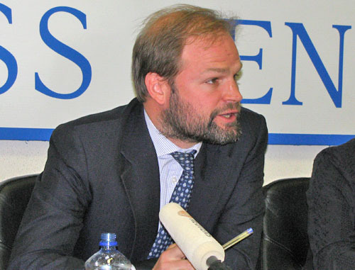 Представители Amnesty International представили доклад "Права человека в современном мире". На снимке: Джон Дальхизен. Москва, 23 мая 2012 г. Фото Натальи Крайновой для "Кавказского узла"
