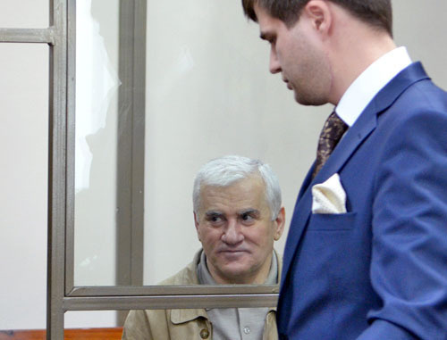 Бывший мэр Махачкалы Саид Амиров в зале суда. Ростов-на-Дону, 24 апреля 2014 г. Фото Олега Пчелова для "Кавказского узла"