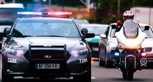 Автомобиль и мотоциклист МВД Грузии. Фото: http://police.ge/en/home Автомобиль и мотоциклист МВД Грузии. Фото: http://police.ge/en/home