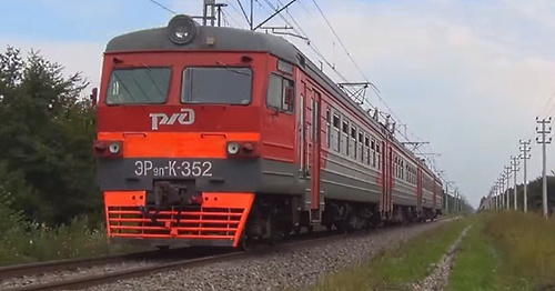 Электричка сообщением №6947 Белореченская - Хаджох, 20 июля 2014 года. Фото: LIB1995, Youtube.com Электричка сообщением №6947 Белореченская - Хаджох, 20 июля 2014 года. Фото: LIB1995, Youtube.com