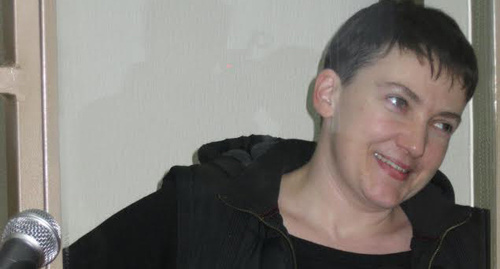 Надежда Савченко в зале Донецкого городского суда, 2 ноября 2015 года. Фото Константина Волгина для "Кавказского узла" Надежда Савченко в зале Донецкого городского суда, 2 ноября 2015 года. Фото Константина Волгина для "Кавказского узла"