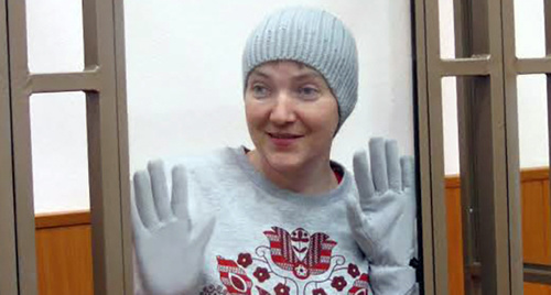 Надежда Савченко в Донецком городском суде, 27 января 2016 года.
Фото Константина Волгина для "Кавказского узла" 