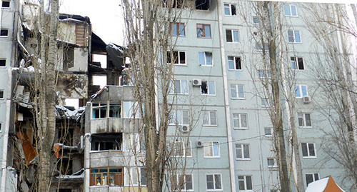 Разрушенный взрывом дом в Волгограде. Январь 2016 г. Фото Татьяны Филимоновой для "Кавказского узла" Разрушенный взрывом дом в Волгограде. Январь 2016 г. Фото Татьяны Филимоновой для "Кавказского узла"