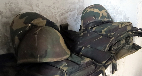 Обмундирование для боевого дежурства. Нагорный Карабах. Фото Алвард Григорян для "Кавказского узла" Обмундирование для боевого дежурства. Нагорный Карабах. Фото Алвард Григорян для "Кавказского узла"