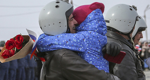 Прибытие экипажей Су-24М из Сирии на аэродром ЦВО. Фото: http://mil.ru Прибытие экипажей Су-24М из Сирии на аэродром ЦВО. Фото: http://mil.ru