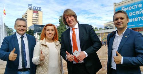 Основатели проекта (слева направо) Андрей Тамбовцев, Ольга Бергер, Александр Румянцев, Максим Соловов. Фото Светланы Кравченко для "Кавказского узла" Основатели проекта (слева направо) Андрей Тамбовцев, Ольга Бергер, Александр Румянцев, Максим Соловов. Фото Светланы Кравченко для "Кавказского узла"