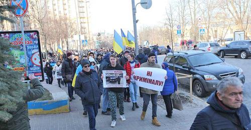 Митинг представителей азербайджанской общины у здания МВД Украины в Киеве. 10 января 2017 года. Фото: пресс-служба представителей азербайджанской общины https://minval.az/news/123754143 Митинг представителей азербайджанской общины у здания МВД Украины в Киеве. 10 января 2017 года. Фото: пресс-служба представителей азербайджанской общины https://minval.az/news/123754143