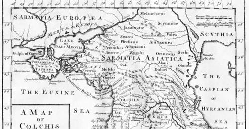 Карта Азиатской Сарматии. Лондон (1770 г.). Фото: http://ru-wiki.org/wiki/Сарматия Карта Азиатской Сарматии. Лондон (1770 г.). Фото: http://ru-wiki.org/wiki/Сарматия