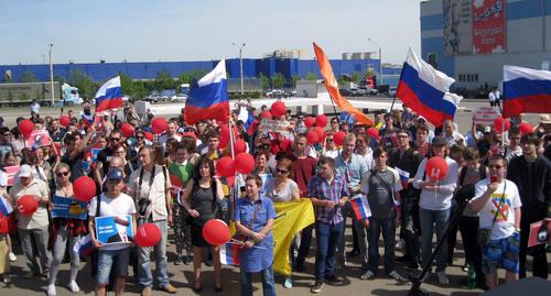 Участники митинга "Он нам не царь" в Ростове-на-Дону Фото Константина Волгина для "Кавказского узла"