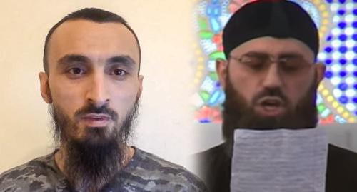 Тумсо Абдурахманов и Адам Шахидов. Фото: кадр видео ABU-SADDAM SHISHANI https://www.youtube.com/watch?v=XSleiVK9diE, кадр видео ЧГТРК Грозный http://newsvideo.su/video/10470580
