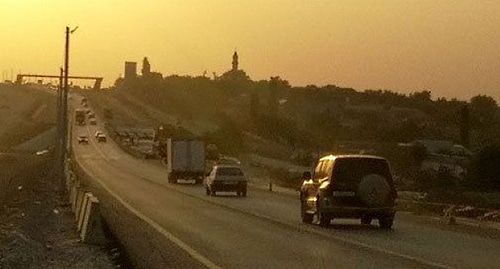 Герзельский мост. 19 августа 2019 года. Фото Магомеда Ахмедова для "Кавказского узла". Герзельский мост. 19 августа 2019 года. Фото Магомеда Ахмедова для "Кавказского узла".