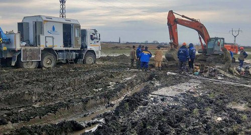 Авария на Троицком водоводе. Фото: официальный сайт администрации и думы муниципального образования город-герой Новороссийск http://admnvrsk.ru/