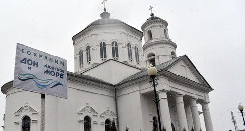 Плакат участников митинга против мусорного полигона в хуторе Весёлый, 22 февраля 2020 года. Фото Константина Волгина для "Кавказского узла"

