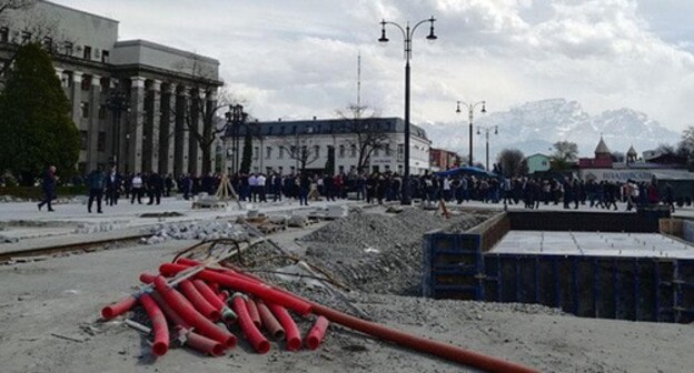 Митинг во Владикавказе. 20 апреля 2020 года. Фото Эммы Марзоевой для "Кавказского узла".

