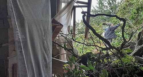 Последствия оползня в Аджарии. Скриншот: Ajara TV Последствия оползня в Аджарии. Скриншот: Ajara TV