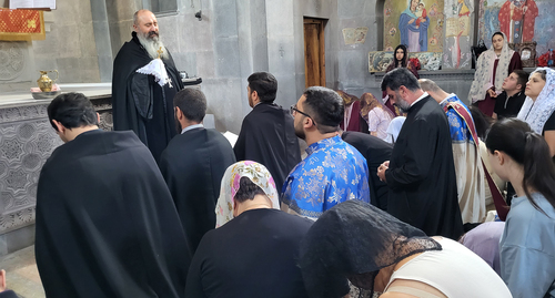 Арцахская епархия Армянской апостольской церкви 18 августа провела последнюю литургию в церкви Святого Вознесения в Бердзоре. Фото Алвард Григорян для "Кавказского узла"