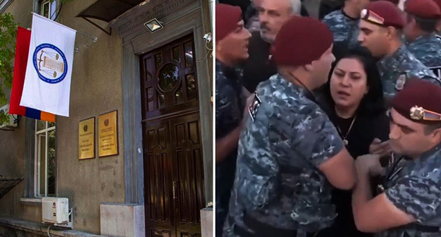 Задержание родителей погибших солдат во время акции протеста. Фото и коллаж Armenia Today https://armeniatoday.news Задержание родителей погибших солдат во время акции протеста. Фото и коллаж Armenia Today https://armeniatoday.news