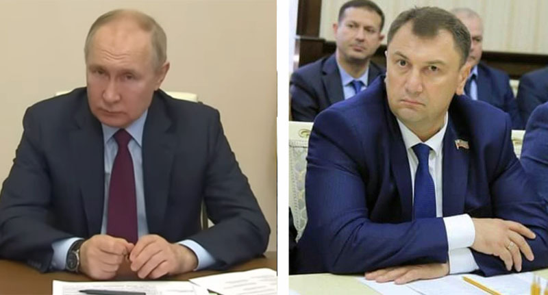 Президент России Владимир Путин и депутат горсобрания Дербента Полад Наметуллаев. Президент России Владимир Путин и депутат горсобрания Дербента Полад Наметуллаев.