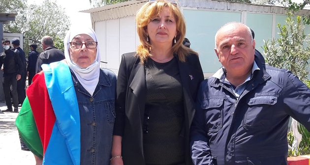 Участники акции в Баку, фото: Кямал Али для "Кавказского узла" Участники акции в Баку, фото: Кямал Али для "Кавказского узла"