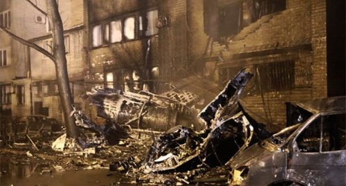 На месте крушения Су-34 в Ейске. Фото: Оперативный штаб Краснодарского края На месте крушения Су-34 в Ейске. Фото: Оперативный штаб Краснодарского края