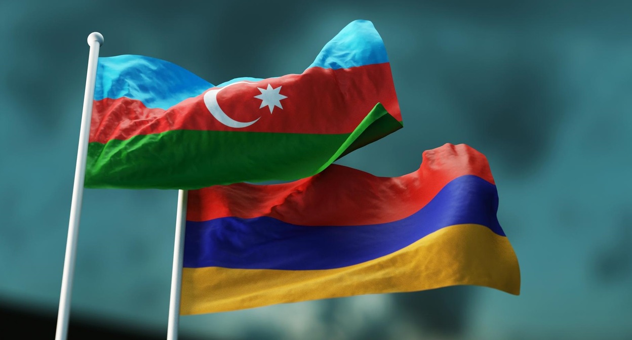 Флаги Армении и Азербайджана. Фото: https://zerkalo.az/armeniya-otvetila-na-ocherednye-predlozheniya-azerbajdzhana-po-mirnomu-soglasheniyu/ Флаги Армении и Азербайджана. Фото: https://zerkalo.az/armeniya-otvetila-na-ocherednye-predlozheniya-azerbajdzhana-po-mirnomu-soglasheniyu/