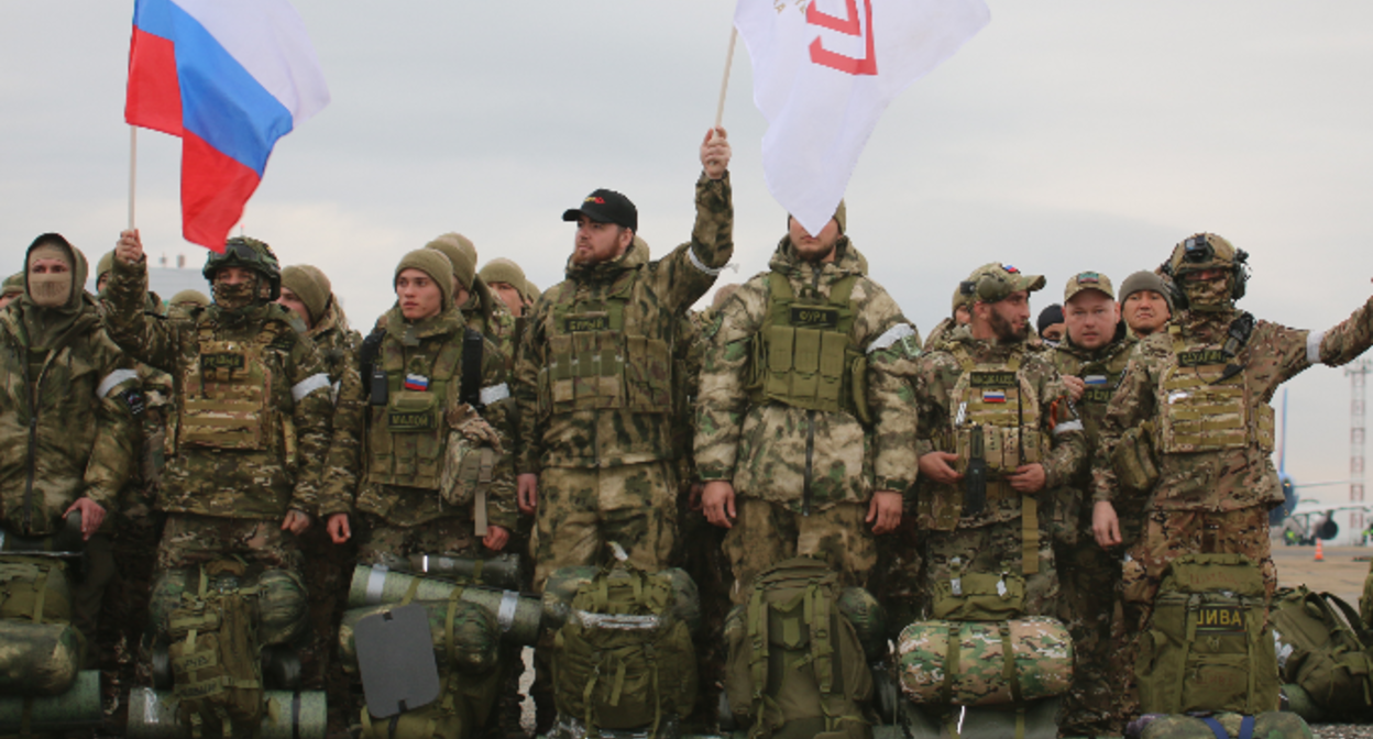 Добровольцы перед отправкой на Украину из Грозного. Фото: "Грозный Информ" https://www.grozny-inform.ru Добровольцы перед отправкой на Украину из Грозного. Фото: "Грозный Информ" https://www.grozny-inform.ru