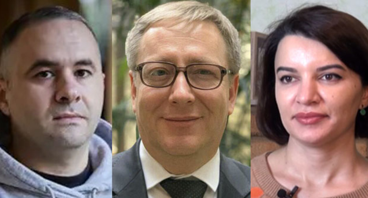 Ульви Гасанли, Хафиз Бабалы, Севиндж Вагифгызы (слева направо). Коллаж "Кавказского узла". Фото: Кадр видео Amerikanın Səsi / YouTube www.youtube.com/watch?v=MXAHM9xLj6Y, https://pressklub.az/news_ru/politics_ru/zaderzhan-direktor-izdaniya-abzas-media-ulvi-gasanli/?lang=ru, личная страница Instagram принадлежит компании Meta деятельность которой запрещена в России Ульви Гасанли, Хафиз Бабалы, Севиндж Вагифгызы (слева направо). Коллаж "Кавказского узла". Фото: Кадр видео Amerikanın Səsi / YouTube www.youtube.com/watch?v=MXAHM9xLj6Y, https://pressklub.az/news_ru/politics_ru/zaderzhan-direktor-izdaniya-abzas-media-ulvi-gasanli/?lang=ru, личная страница Instagram принадлежит компании Meta деятельность которой запрещена в России