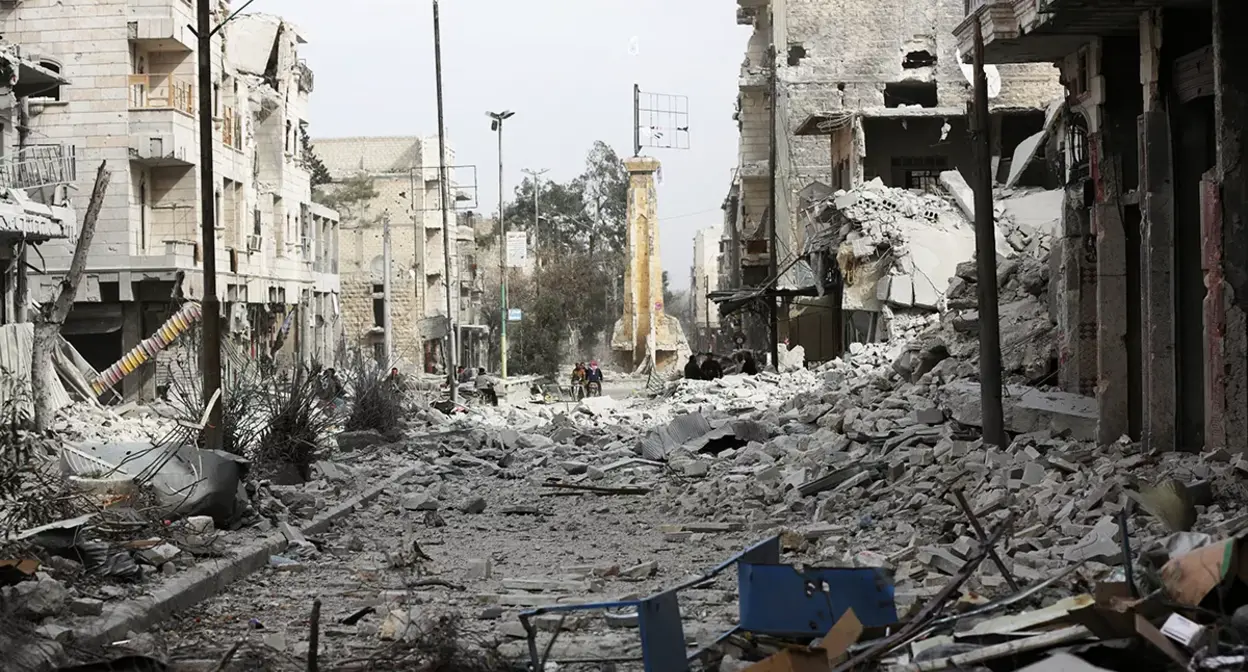 Война в Сирии. Скриншот видео https://ru.euronews.com/2017/03/15/syria-war-6-years-5-million-refugees-400000-dead Война в Сирии. Скриншот видео https://ru.euronews.com/2017/03/15/syria-war-6-years-5-million-refugees-400000-dead