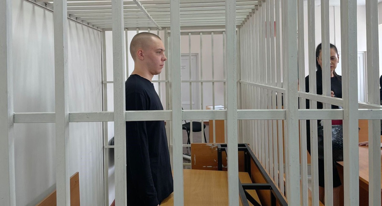Никита Журавель в зале суда. Фото: https://chechnyatoday.com/news/370691 Никита Журавель в зале суда. Фото: https://chechnyatoday.com/news/370691