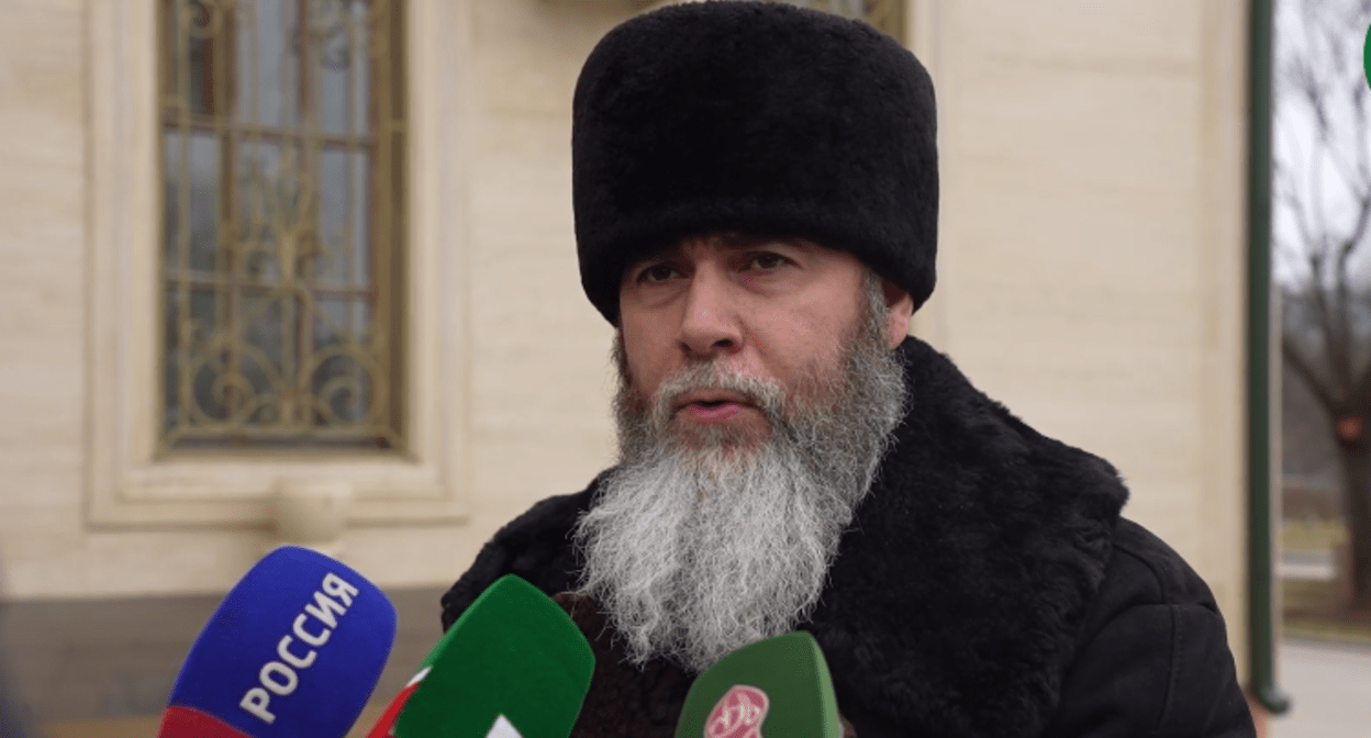 Салах Межиев. Стоп-кадр видео из Telegram-канала ДУМ Чечни от 15.02.24, https://t.me/dumchr/4804 Салах Межиев. Стоп-кадр видео из Telegram-канала ДУМ Чечни от 15.02.24, https://t.me/dumchr/4804
