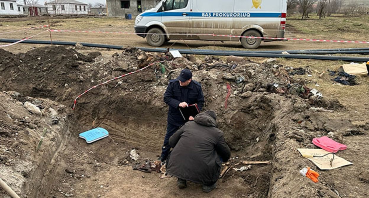 Человеческие останки обнаружены в Ходжалы. Фото: Генпрокуратура Азербайджана. Человеческие останки обнаружены в Ходжалы. Фото: Генпрокуратура Азербайджана.