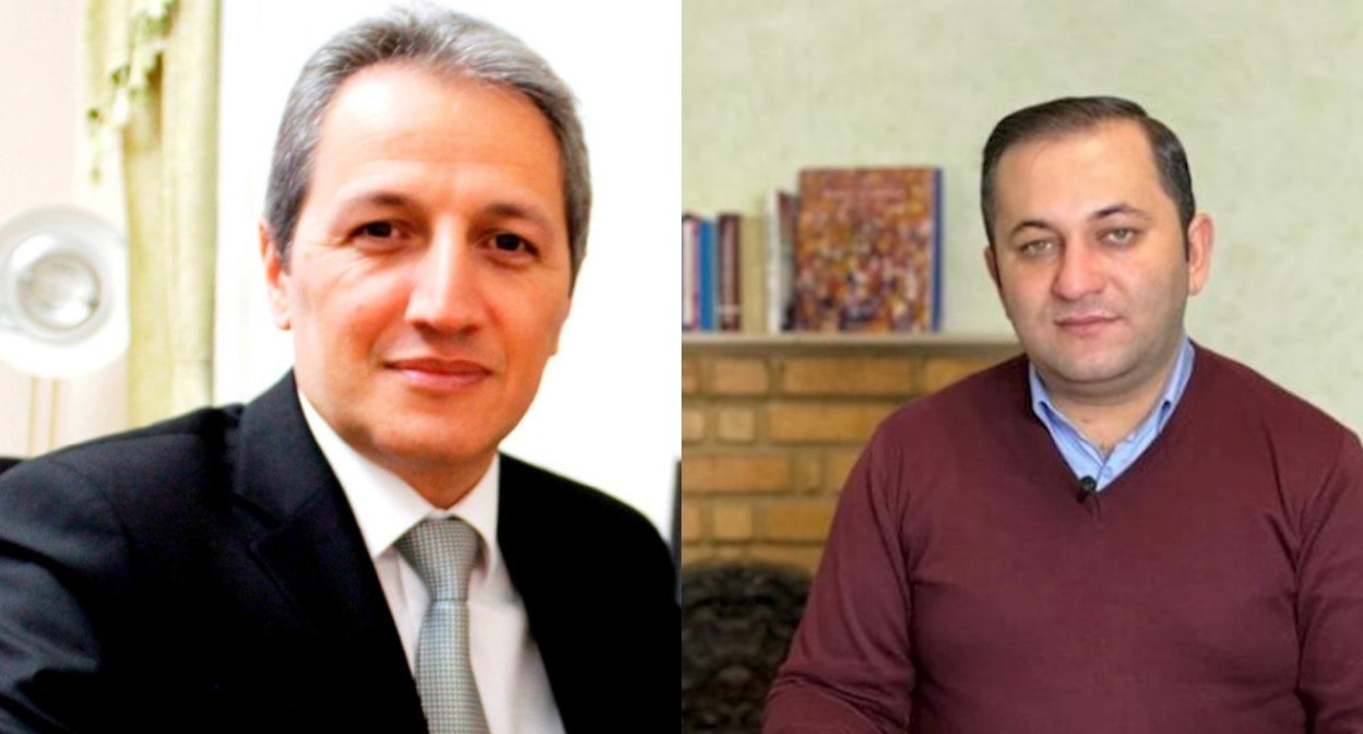 Алескер Мамедли (слева) и Руслан Иззетли. Коллаж "Кавказского узла". Алескер Мамедли (слева) и Руслан Иззетли. Коллаж "Кавказского узла".