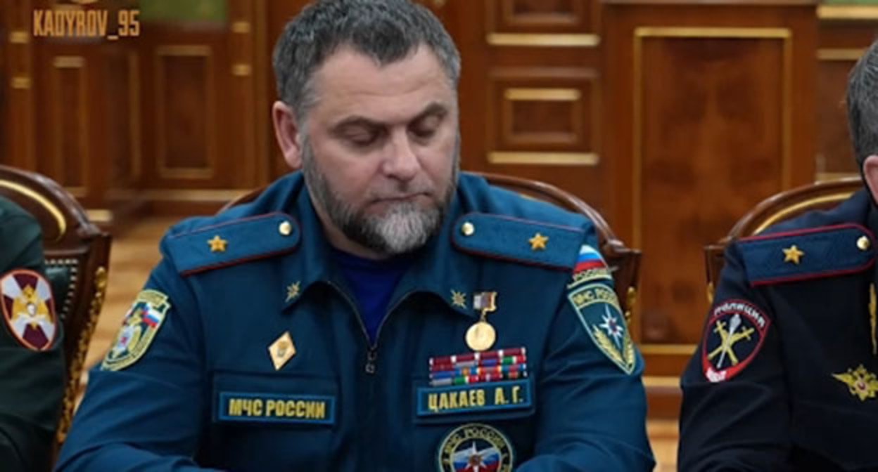 Алихан Цакаев. 22 апреля 2024 г. Скриншот видео Телеграм-канал "Кадыров_95" https://t.me/RKadyrov_95/4655 Алихан Цакаев. 22 апреля 2024 г. Скриншот видео Телеграм-канал "Кадыров_95" https://t.me/RKadyrov_95/4655