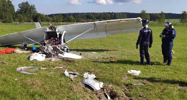 Самолет после падения, фото: ГУ МЧС РФ Самолет после падения, фото: ГУ МЧС РФ