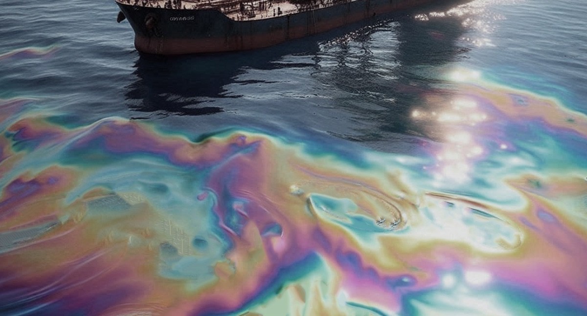 Разлив нефти. Фото: иллюстрация создана с помощью программы Copilot Разлив нефти. Фото: иллюстрация создана с помощью программы Copilot