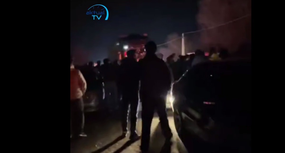 Беспорядки в Нахидури. Кадр видео Aktual.ge Беспорядки в Нахидури. Кадр видео Aktual.ge