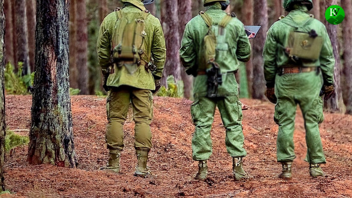 Военные в лесу. Иллюстрация создана «Кавказским узлом» с помощью ИИ в программе Photoshop Военные в лесу. Иллюстрация создана «Кавказским узлом» с помощью ИИ в программе Photoshop