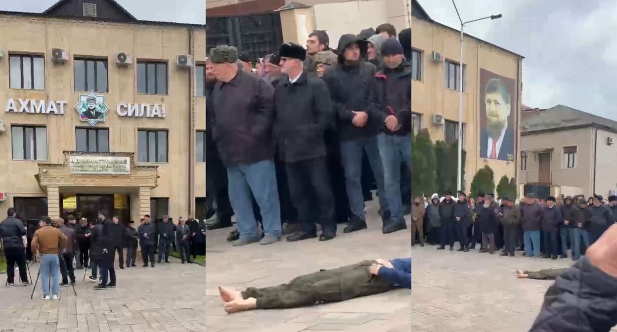 Митинг в Ачхой-Мартане. Скриншоты видео https://t.me/niyso/20079