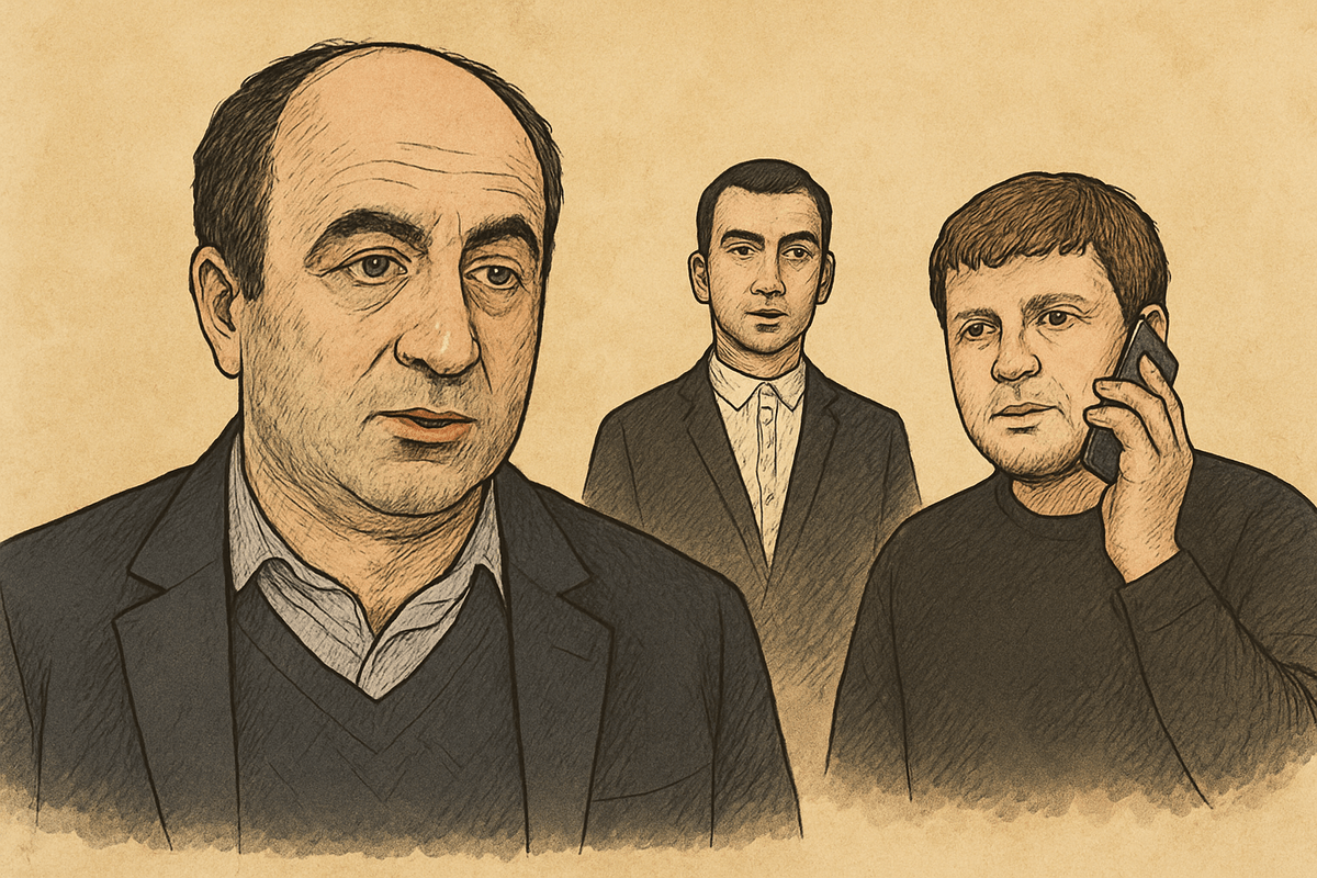 Уча Нануашвили, пранкеры Владимир Кузнецов и Алексей Столяров. Иллюстрация создана "Кавказским узлом" с помощью ИИ в программе Copilot Уча Нануашвили, пранкеры Владимир Кузнецов и Алексей Столяров. Иллюстрация создана "Кавказским узлом" с помощью ИИ в программе Copilot
