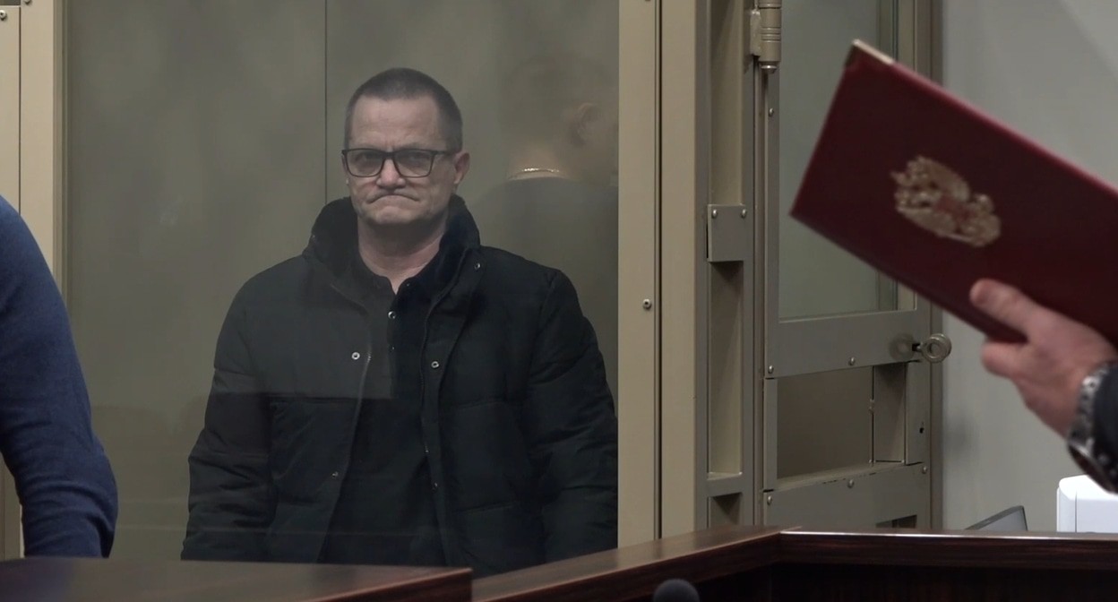 Житель Сочи, осужденный за госизмену. Кадр видео Объединенной пресс-службы судов Краснодарского края https://t.me/opskuban/1196