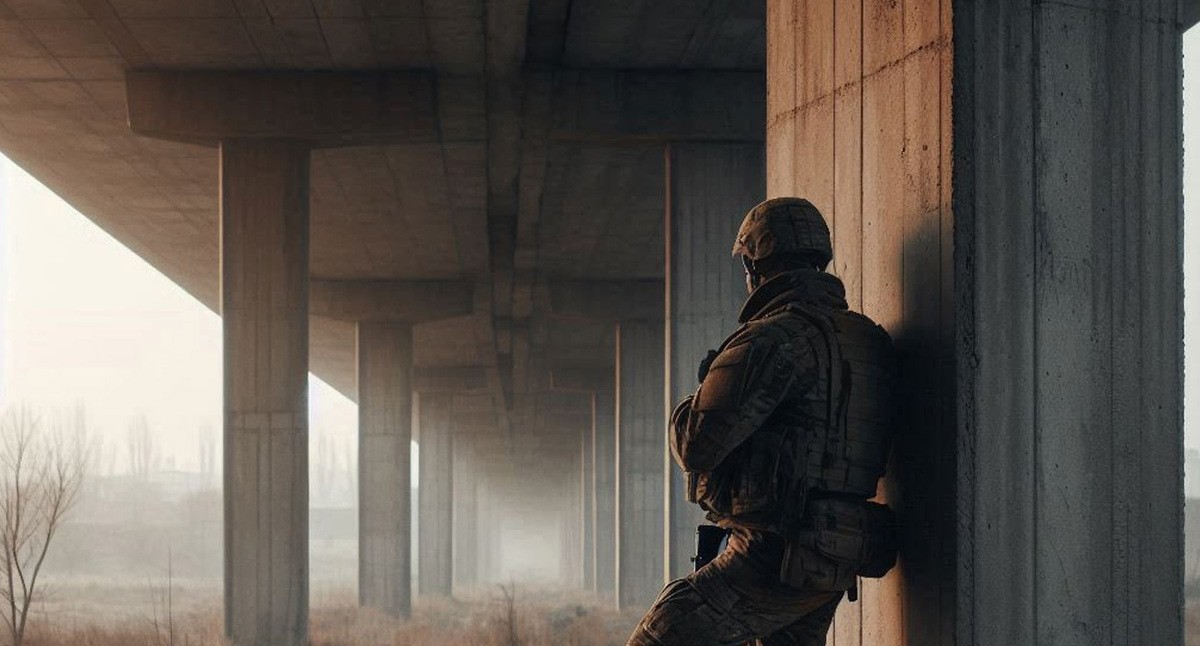 Военный на СВО. Иллюстрация создана «Кавказским узлом» с помощью ИИ в программе Copilot