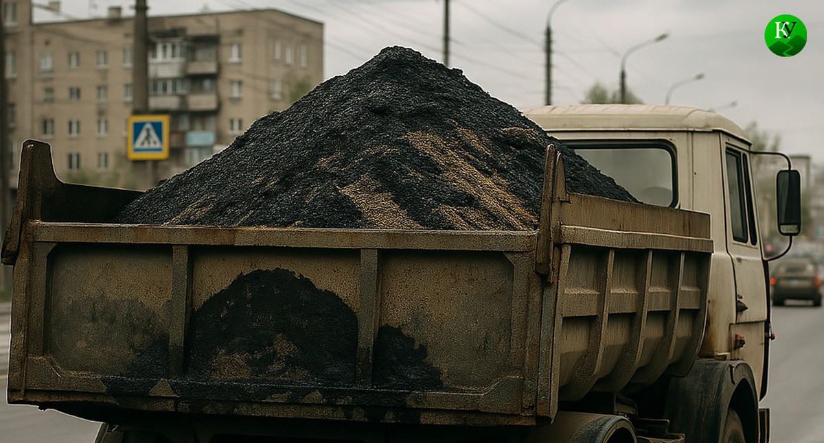 Грузовик с песком. Иллюстрация создана «Кавказским узлом» с помощью ИИ в программе Copilot
