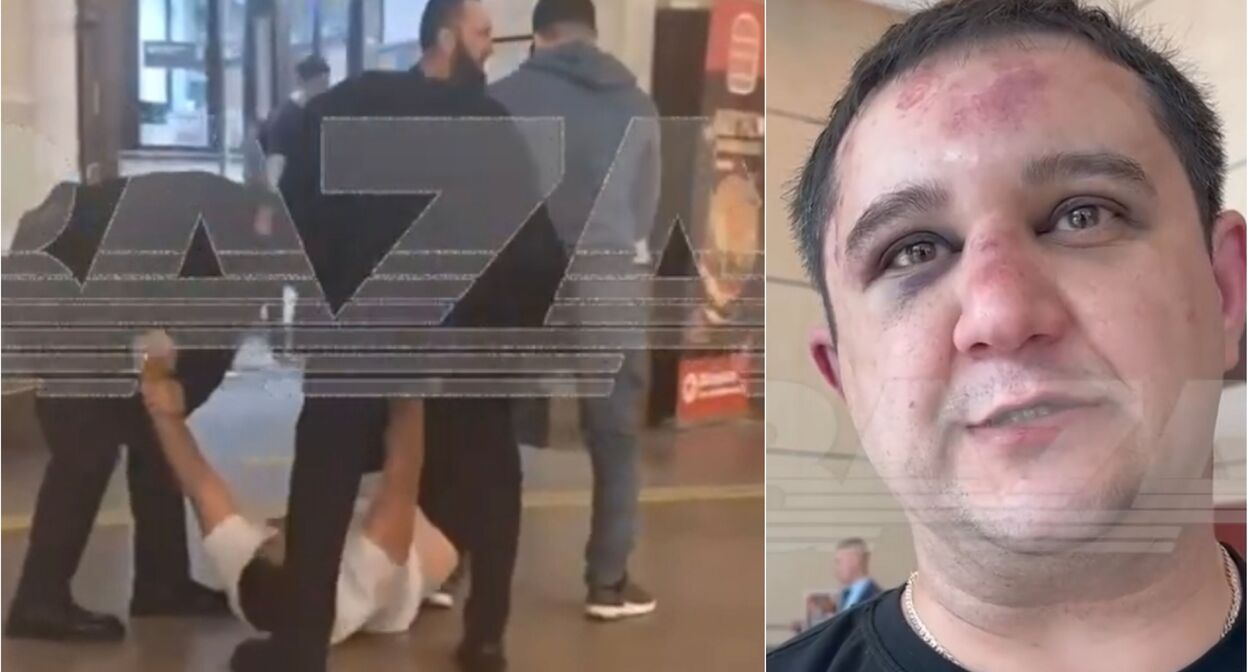 Коллаж "Кавказского узла". Кадры видео BAZA / Telegram