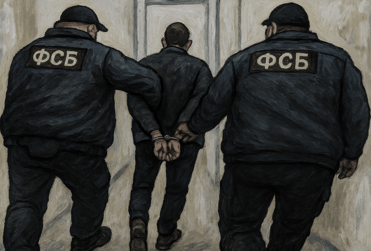 Арест подростка. Иллюстрация создана «Кавказским узлом» с помощью ИИ в программе Copilot
