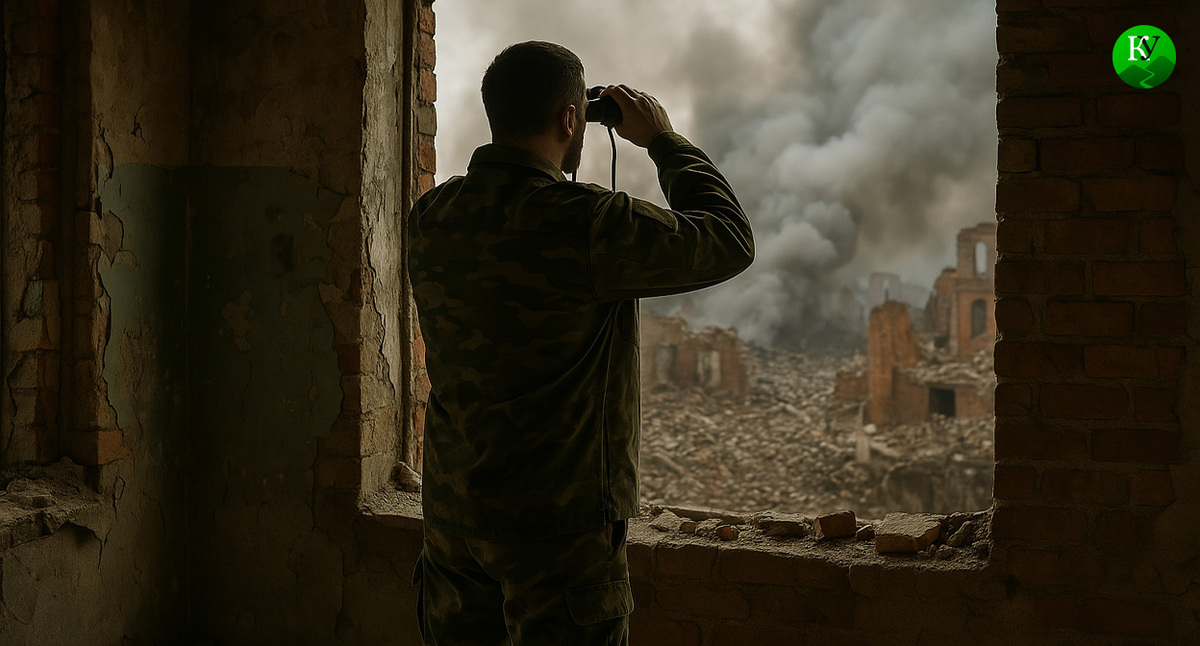 Военный на СВО. Иллюстрация создана "Кавказским узлом" с помощью ИИ в программе Copilot