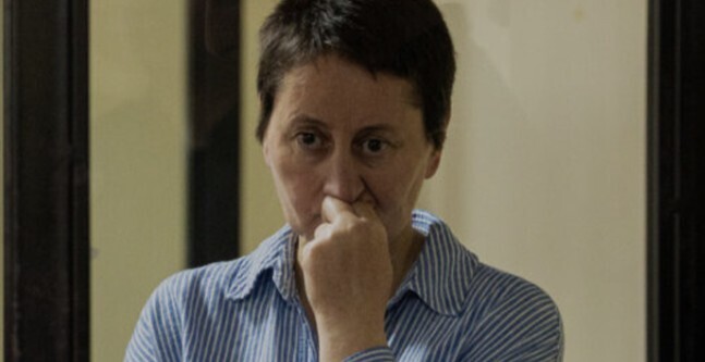 Мзия Амаглобели в суде. Фото с сайта TV Pirveli.