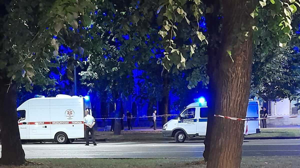 Оцепленное место нападения в Нальчике. Фото корреспондента "Кавказского узла". 