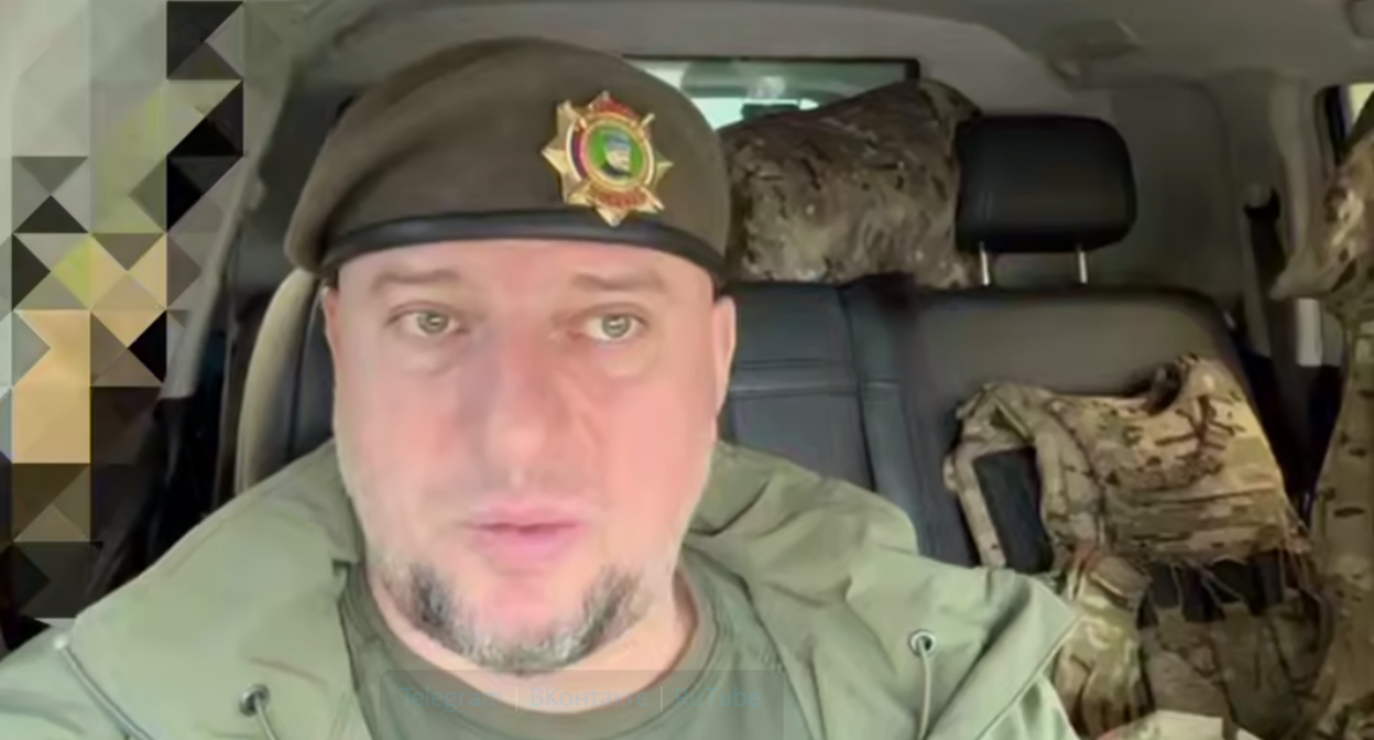 Апти Алаудинов. Кадр видео из его Telegram-канала. 